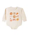 Sweet Wink Girls' Thankful Cutie Thanksgiving Long Sleeve Romper - Baby In Animal Print