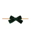 Sweet Wink Girls' Velvet Bow Christmas Headband - Baby In Green