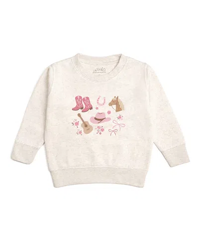 Sweet Wink Girls' Western Girlie Sweatshirt - Baby, Little Kid In White