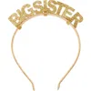 Sweet Wink Gold Big Sister Headband In Gold
