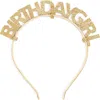 Sweet Wink Gold Birthday Girl Headband In Gold