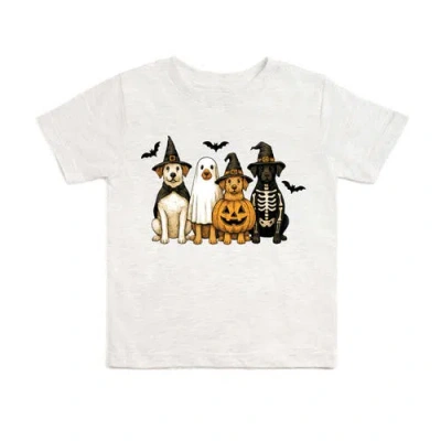 Sweet Wink Babies'  Halloween Puppies Short Sleeve T-shirt In White