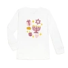 Sweet Wink Hanukkah Doodle Long Sleeve Shirt In White