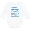 Sweet Wink Hanukkah Fun Long Sleeve Bodysuit In White