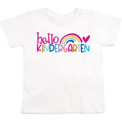 Sweet Wink Kids'  Hello Kindergarten Short Sleeve T-shirt In Blue