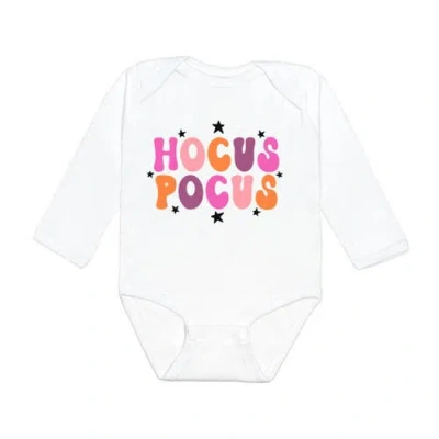 Sweet Wink Babies'  Hocus Pocus Halloween Long Sleeve Bodysuit In White