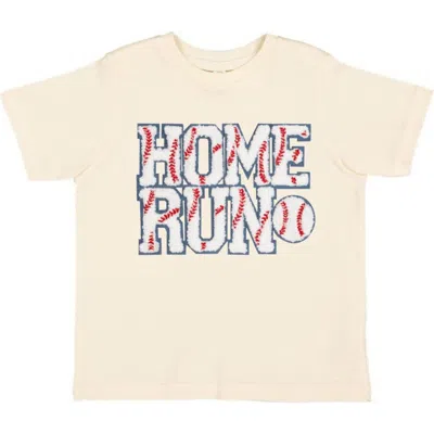 Sweet Wink Kids'  Home Run Patch Short Sleeve T-shirt In Neutral