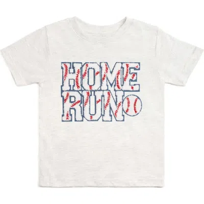 Sweet Wink Kids'  Home Run Patch Short Sleeve T-shirt In Gray