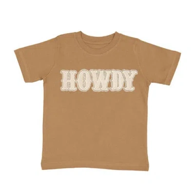 Sweet Wink Kids'  Howdy Patch Short Sleeve T-shirt In Brown