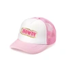 Sweet Wink Howdy Patch Trucker Hat In Pink/white