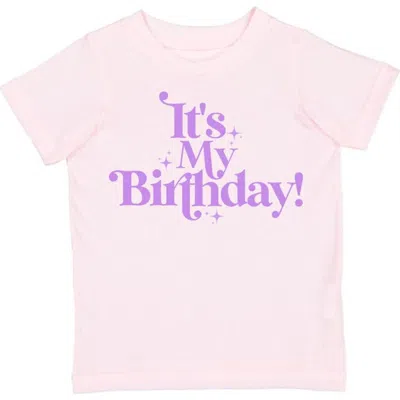 Sweet Wink Girls' It's My Birthday Short Sleeve T-shirt - Little Kid, Big Kid In Ballet Pink
