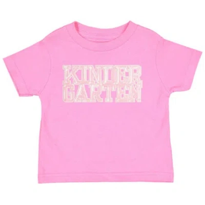 Sweet Wink Kids'  Kindergarten Sequin Patch Short Sleeve T-shirt In Pink