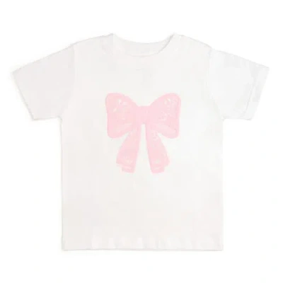 Sweet Wink Kids'  Lace Bow Puff Ink Short Sleeve T-shirt In Gold