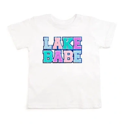 Sweet Wink Babies'  Lake Babe Patch Short Sleeve T-shirt In White