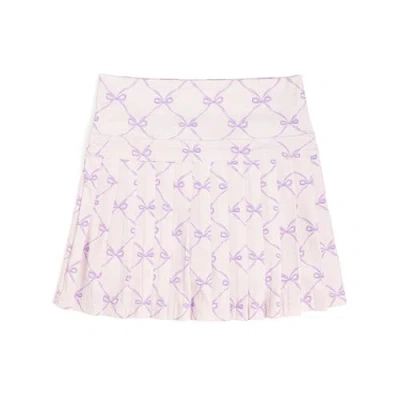 Sweet Wink Babies'  Lavender Bow Trellis Athletic Skort In Multi