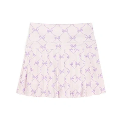 Sweet Wink Kids'  Lavender Bow Trellis Athletic Skort In Pink