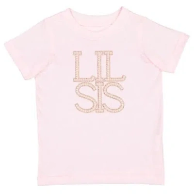 Sweet Wink Babies'  Lil Sis Pearl Patch Short Sleeve T-shirt In Pink