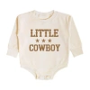 Sweet Wink Little Cowboy Long Sleeve Romper In Neutral