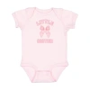 Sweet Wink Little Sister Bow Short Sleeve Bodysuit In Pink