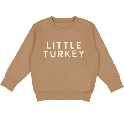 Sweet Wink Babies'  Little Turkey Thanksgiving Sweatshirt In Brown