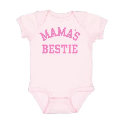 Sweet Wink Babies'  Mama's Bestie Bubblegum Short Sleeve Bodysuit In Pink