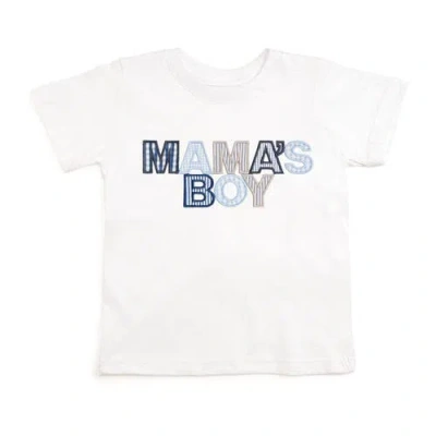 Sweet Wink Kids'  Mama's Boy Patchwork Short Sleeve T-shirt In White