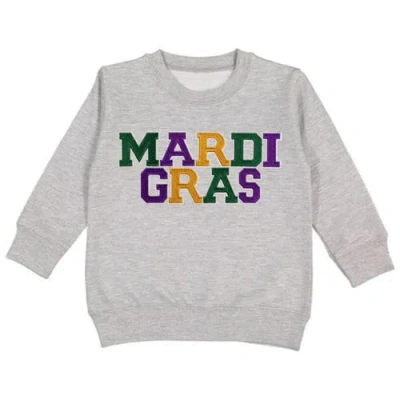 Sweet Wink Kids'  Mardi Gras Patch Sweatshirt In Gray