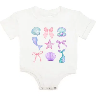 Sweet Wink Babies'  Mermaid Cutie Short Sleeve Romper In Neutral