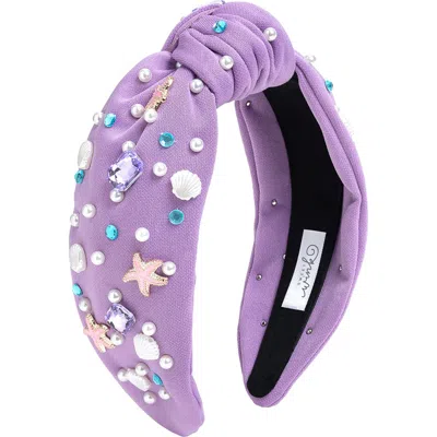 Sweet Wink Babies'  Mermaid Gemstone Headband In Purple