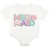 Sweet Wink Mermaid Patch Short Sleeve Romper In White