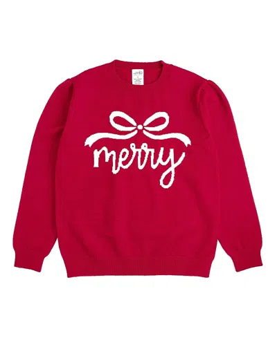 Sweet Wink Merry Bow Christmas Women's Sweater In Red
