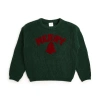 Sweet Wink Merry Patch Christmas Knit Sweater In Green