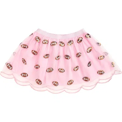 Sweet Wink Kids'  Mini Sequin Footballs Tutu Skirt In Pink