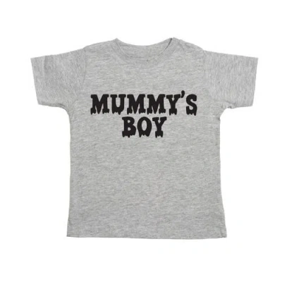 Sweet Wink Babies'  Mummy's Boy Halloween Short Sleeve T-shirt In Gray