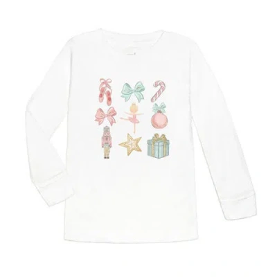 Sweet Wink Babies'  Nutcracker Cutie Christmas Long Sleeve Shirt In White