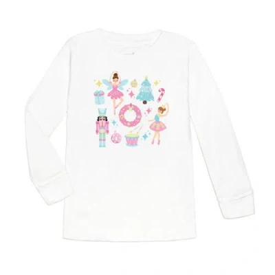 Sweet Wink Babies'  Nutcracker Doodle Christmas Long Sleeve Shirt In White