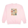 Sweet Wink Woman Nutcracker Patch Christmas Adult Sweatshirt In Pink