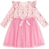 Sweet Wink Nutcracker Trellis Christmas Long Sleeve Tutu Dress In Multi