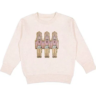 Sweet Wink Kids'  Pastel Nutcracker Patch Christmas Sweatshirt In Brown