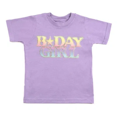 Sweet Wink Kids'  Pastel Rainbow Bday Girl Patch Short Sleeve T-shirt