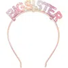 Sweet Wink Pastel Rainbow Big Sister Headband In Multicolor