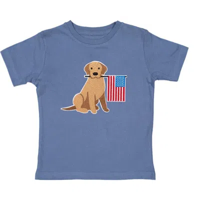 Sweet Wink Kids'  Patriotic Pup Patch Short Sleeve T-shirt In Purple