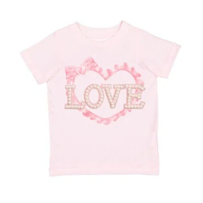 Sweet Wink Kids'  Pearl Love Patch Valentine's Day Short Sleeve T-shirt In Blue