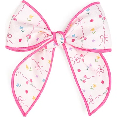 Sweet Wink Babies'  Peony Floral Bow Clip In Pink