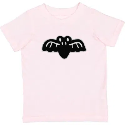 Sweet Wink Babies'  Pink Bat Patch Halloween Short Sleeve T-shirt