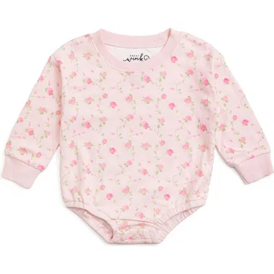 Sweet Wink Babies'  Pink Rose Long Sleeve Romper