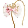 Sweet Wink Princess Crown Tulle Bow Headband In Multi