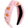 Sweet Wink Pumpkin Gemstone Headband In Pink