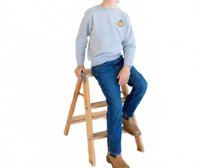 Sweet Wink Kids' Pumpkin Patch Sweatshirt In Gray In Blue