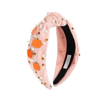 Sweet Wink Kids'  Pumpkin Pearl Gemstone Headband In Pink